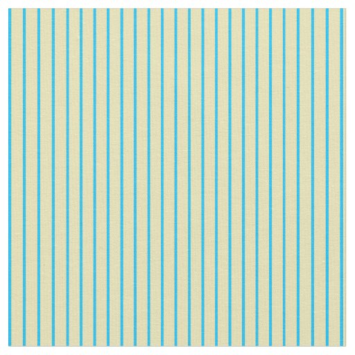 Tan and Deep Sky Blue Stripes Pattern Fabric