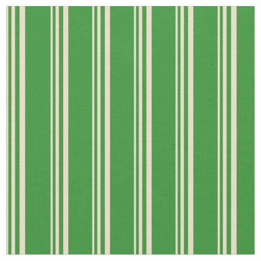 Tan and Forest Green Pattern Fabric