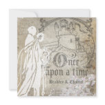 Tan and Gray Once Upon a Time  Wedding Invitation