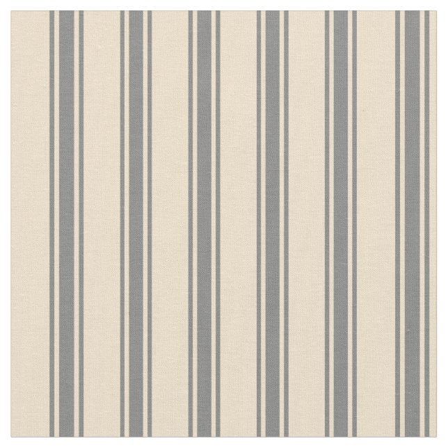 Tan and Gray Stripes/Lines Pattern Fabric (Close Up)