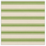 [ Thumbnail: Tan and Green Lined Pattern Fabric ]