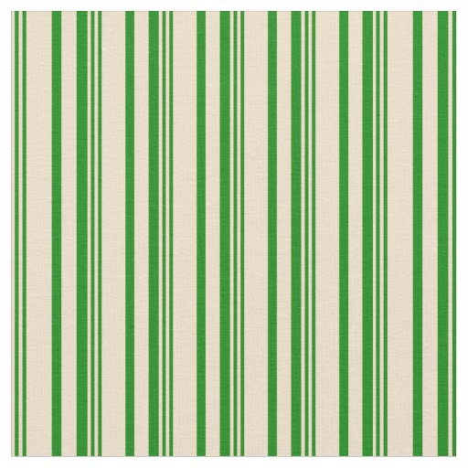 Tan and Green Lines Fabric