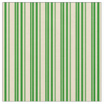 [ Thumbnail: Tan and Green Pattern Fabric ]
