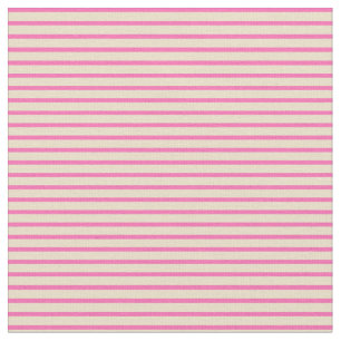 Tan and Hot Pink Lined/Striped Pattern Fabric