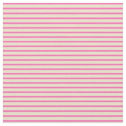 Tan and Hot Pink Lined/Striped Pattern Fabric