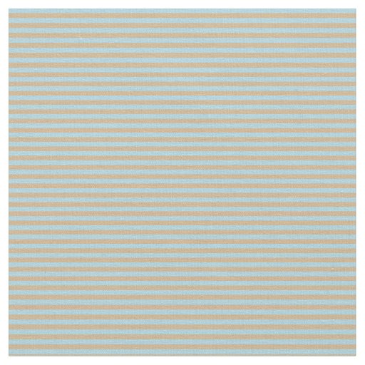 Tan and Light Blue Lines Pattern Fabric