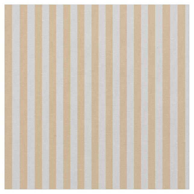 Tan and Light Gray Colored Stripes Fabric (Close Up)