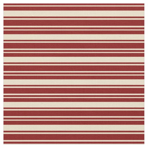 Tan and Maroon Striped Pattern Fabric
