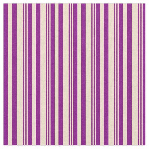 Tan and Purple Colored Lined Pattern Fabric