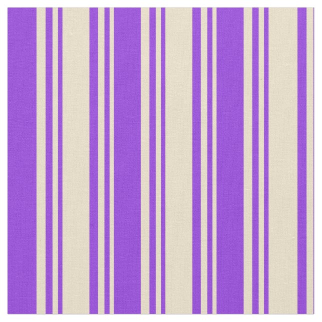Tan and Purple Colored Lines Fabric (Close Up)
