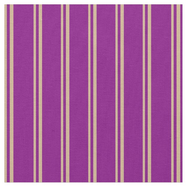 Tan and Purple Lines Fabric (Close Up)