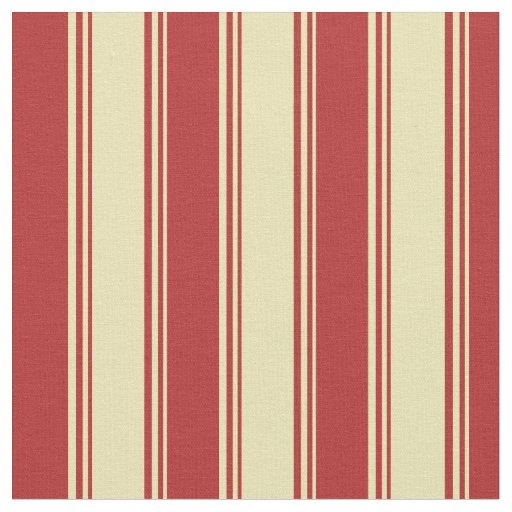 Tan and Red Striped Pattern Fabric