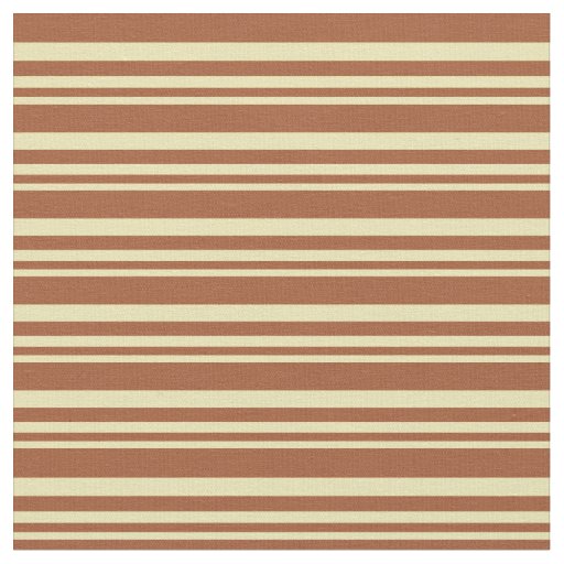 Tan and Sienna Lines Pattern Fabric
