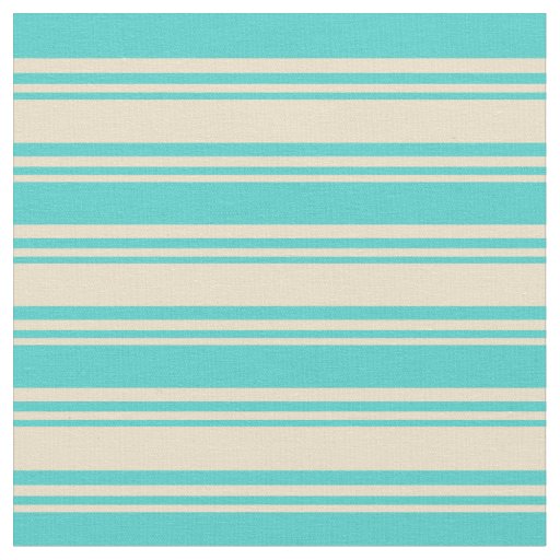 Tan and Turquoise Colored Pattern Fabric