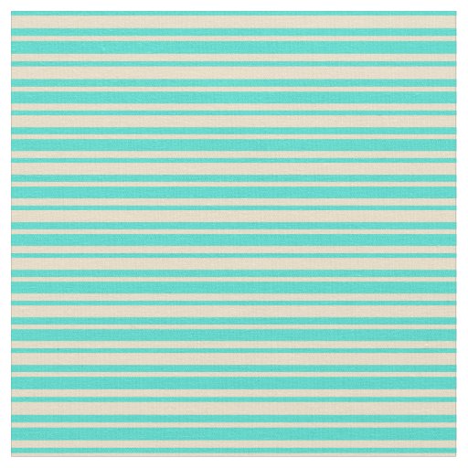 Tan and Turquoise Striped/Lined Pattern Fabric