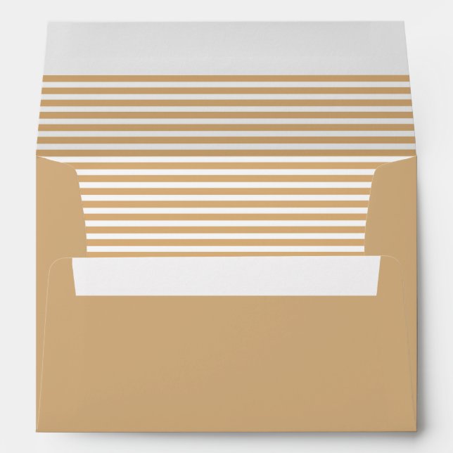 Tan and White Striped Envelope (Back (Bottom))