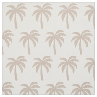 Tan Beige Palm Tree Fabric