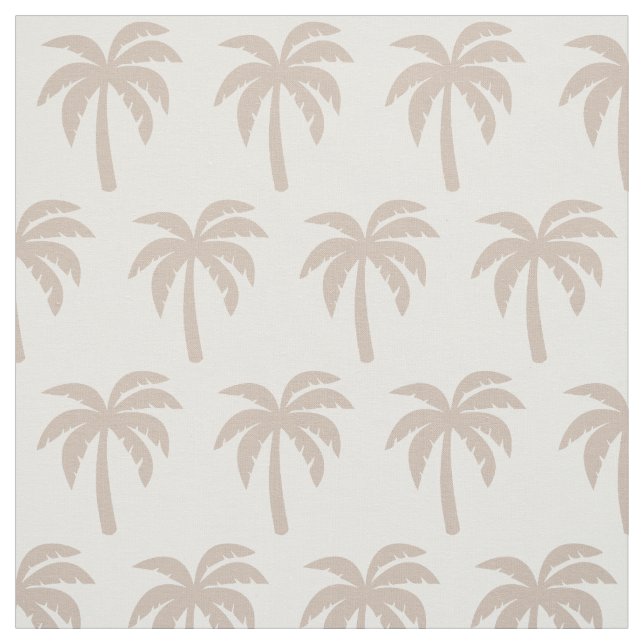Tan Beige Palm Tree Fabric (Swatch)