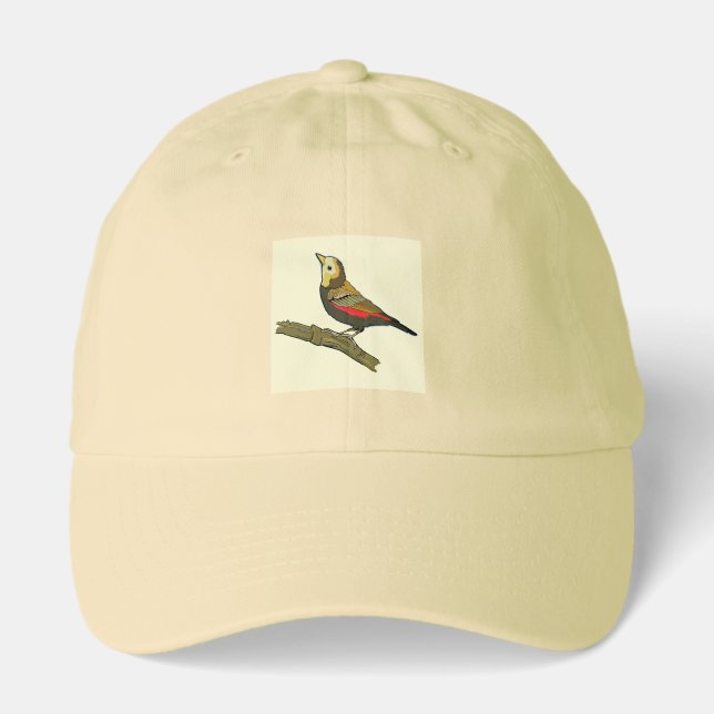 Tan Bird Baseball Cap (Front)
