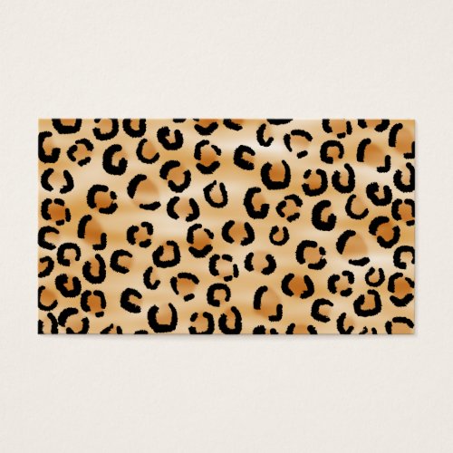 Tan, Black and Brown Leopard Print Pattern. Business Card Templates