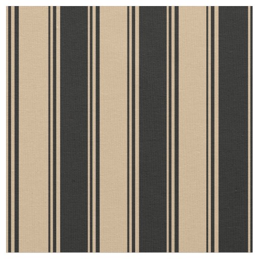 Tan & Black Colored Pattern Fabric