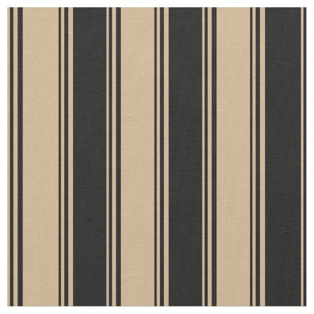 Tan & Black Colored Pattern Fabric (Close Up)