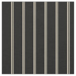 [ Thumbnail: Tan & Black Colored Striped/Lined Pattern Fabric ]