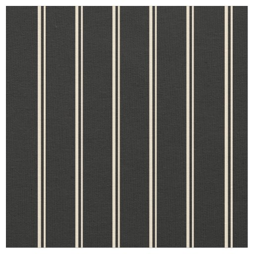 Tan & Black Colored Striped/Lined Pattern Fabric