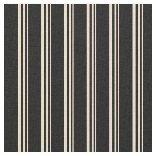 Tan & Black Lined Pattern Fabric