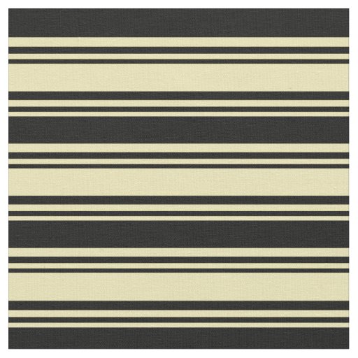 Tan & Black Lines Pattern Fabric