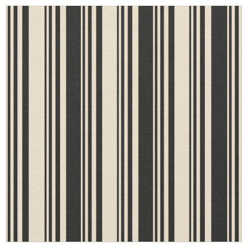 Tan & Black Striped/Lined Pattern Fabric