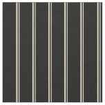 [ Thumbnail: Tan & Black Striped/Lined Pattern Fabric ]