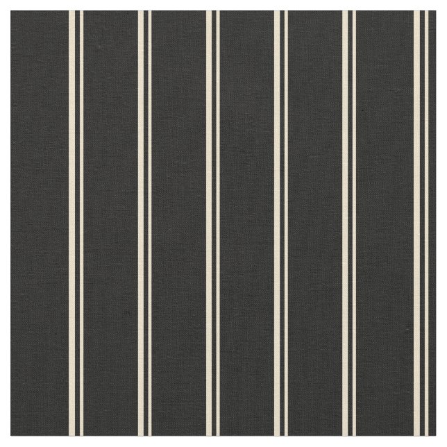 Tan & Black Striped/Lined Pattern Fabric (Close Up)