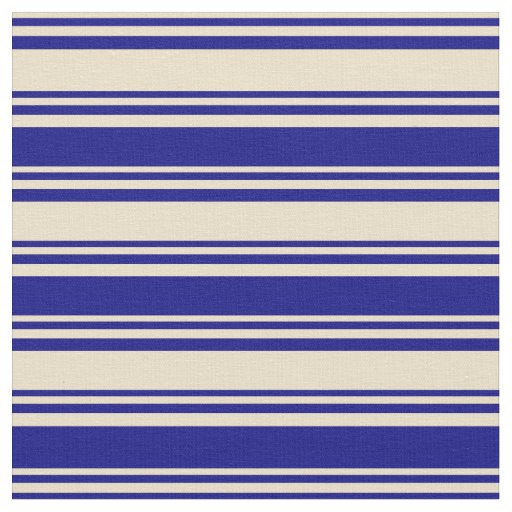 Tan & Blue Colored Striped/Lined Pattern Fabric