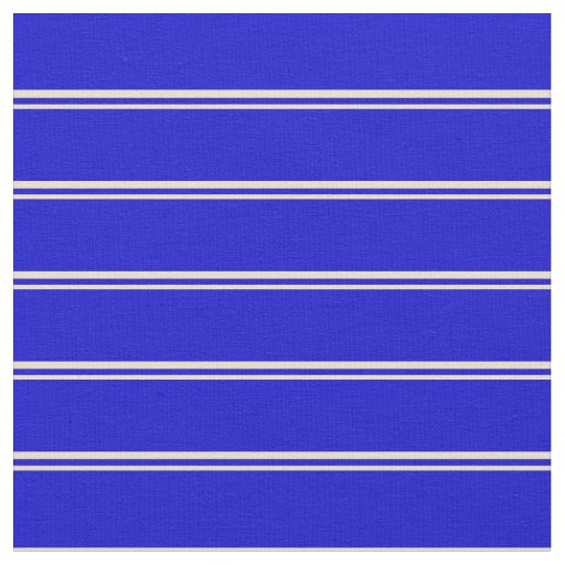 Tan & Blue Stripes/Lines Pattern Fabric