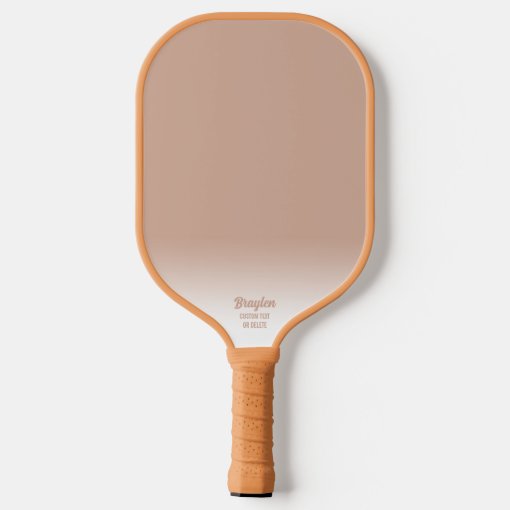 tan-boho-chic-polka-dot-pattern-custom-text-pickleball-paddle-zazzle