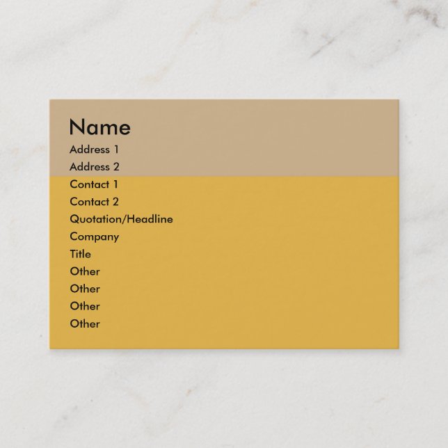 Tan Border Business Card (Front)