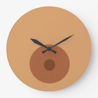 Tan Breast Large Clock