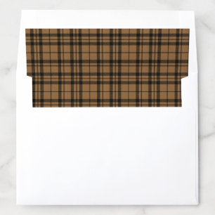 Tan, Brown, and Black Scottish Tartan Heritage Envelope Liner