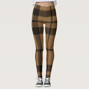 Tan, Brown, and Black Scottish Tartan Heritage Leggings