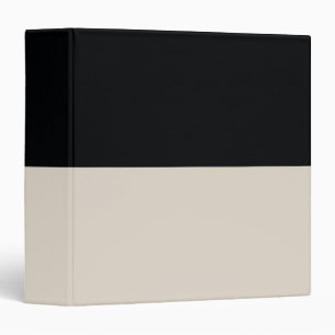 Tan Brown and Black Simple Extra Wide Stripes 3 Ring Binder