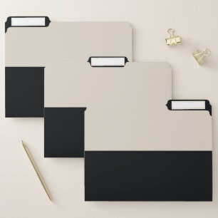 Tan Brown and Black Simple Extra Wide Stripes File Folder