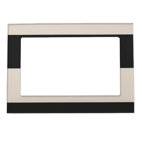 Tan Brown and Gray Simple Extra Wide Stripes Magnetic Frame