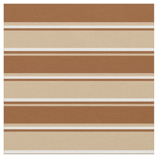 Tan, Brown, and White Striped Pattern Fabric