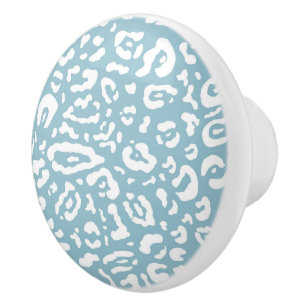 Tan Brown & Black Cheetah Leopard Animal Print Ce Ceramic Knob
