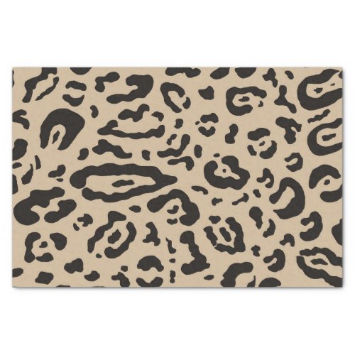 Tan Brown Black Cheetah Leopard Animal Print Party Tissue Paper