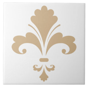 Fleur De Lis Decorative Ceramic Tiles Zazzle Tan Brown Fleur De Lis Ceramic Tile