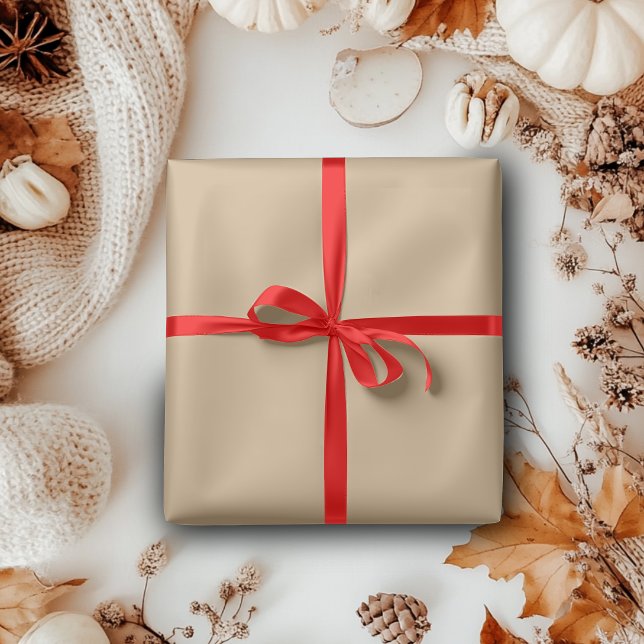 Tan Brown Solid Color | Classic | Elegant Wrapping Paper (Creator Uploaded)