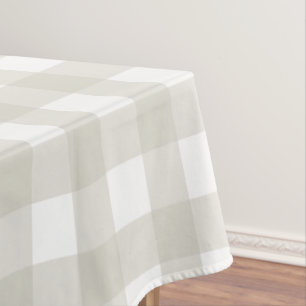 Tan Buffalo Check Tablecloth