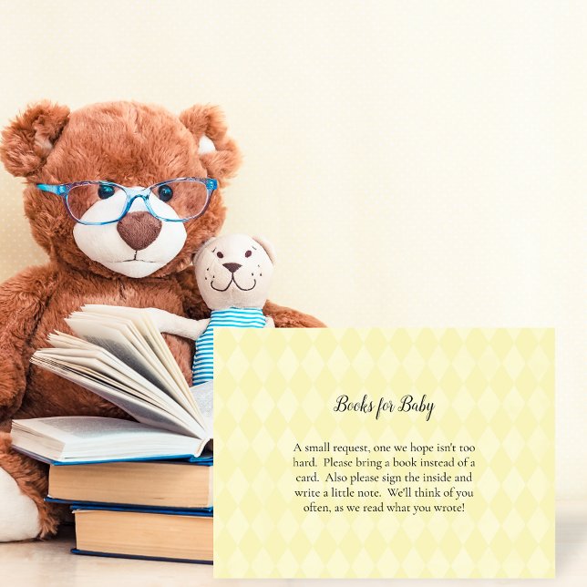 Tan Bunny Rabbit Books For Baby Shower Game Enclosure Card (Creator Uploaded)